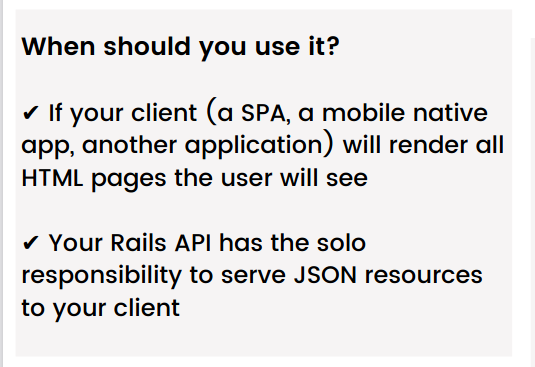 Is going with Rails API-only the best suitable alternative for your use case?