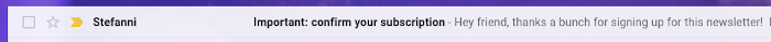 Check your email